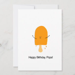 Cartão De Agradecimento Feliz Aniversário Pop Flat Greeting Card