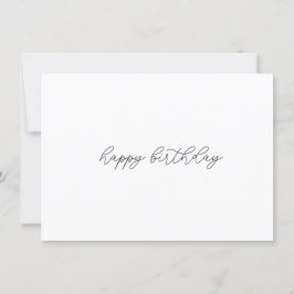 Cartão De Agradecimento Feliz aniversário simplesmente