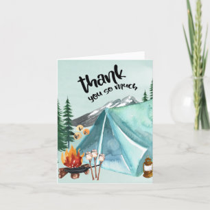 Cartão De Agradecimento Feliz Aniversário Tenda de Acampamento