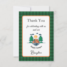 Cartão de Agradecimento Feliz Aventureiro Aniversá