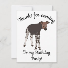 Cartão De Agradecimento Feliz B-day Baby Okapi