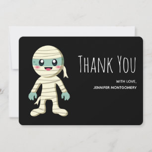 Cartão De Agradecimento Feliz Desenho do Monstro das Múmias das Bruxas