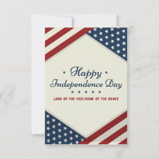 Cartão De Agradecimento Feliz dia 4 de julho da independência