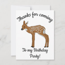 Cartão De Agradecimento Feliz dia B, Fawn