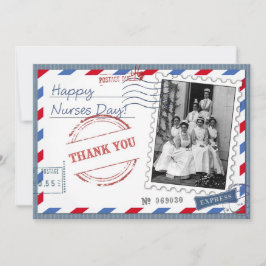Cartão De Agradecimento Feliz Dia das Enfermeiras. Placa Plana Enfermeira 