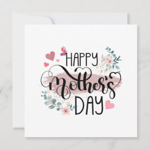 Cartão De Agradecimento Feliz Dia de as mães 2025 - Floral cômoda para as 