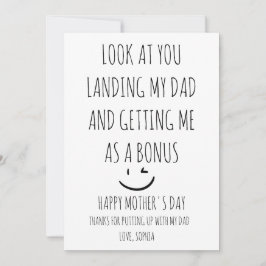 Cartão De Agradecimento Feliz Dia de as mães Step Mãe