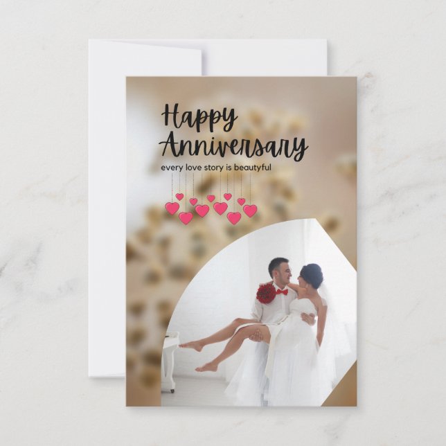 Cartão De Agradecimento Feliz Dia de Casamento (Frente)