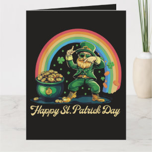 Cartão De Agradecimento Feliz Dia de São Patrício Leprechaun Engraçado