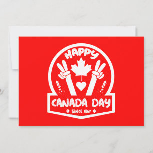 Cartão De Agradecimento Feliz Dia do Canadá 1 de julho