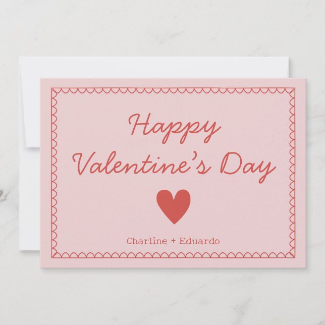 Cartão De Agradecimento Feliz Dia dos Namorados (Frente)