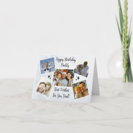 Cartão De Agradecimento Feliz Dia dos Pais Papai Colagem Personalizada de 