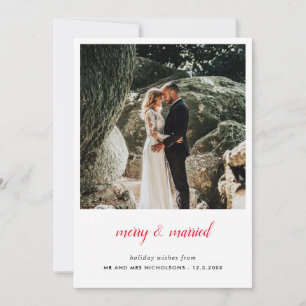 Cartão De Agradecimento Feliz E Casado Novamente Foto Elegante