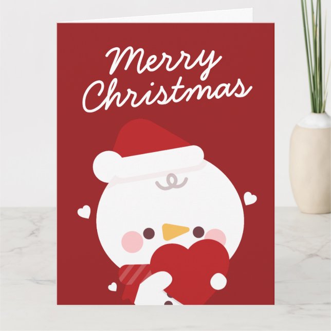 Cartão De Agradecimento Feliz e Simples Feliz Natal (Frente)