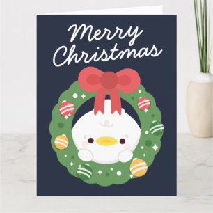 Cartão De Agradecimento Feliz e Simples Feliz Natal