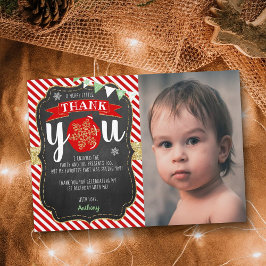 Cartão De Agradecimento Feliz Foto de Natal