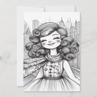 Cartão De Agradecimento Feliz Garota