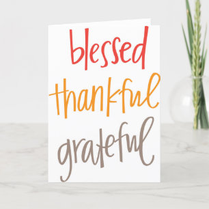Cartão De Agradecimento Feliz Graças Grateful