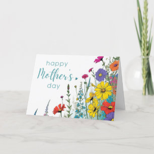 Cartão De Agradecimento Feliz Jardim de Vintage do Dia das Mães