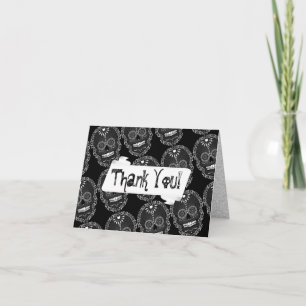 Cartão De Agradecimento Feliz Muertos - Custom Sugar Skull Thank You Card