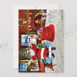 Cartão De Agradecimento Feliz Natal dos Papais noeis