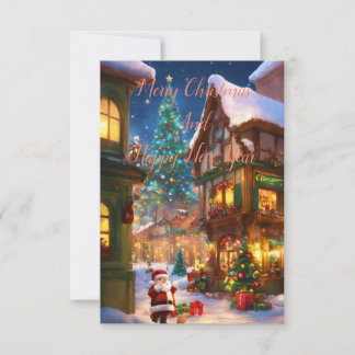 Cartão De Agradecimento Feliz Natal e feliz ano novo