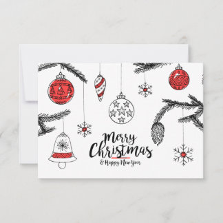 Cartão De Agradecimento Feliz Natal e Feliz ano novo