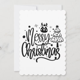 Cartão De Agradecimento Feliz Natal Elegante Minimalista