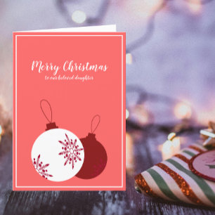 Cartão De Agradecimento Feliz Natal Para Filha Placa gráfica simples