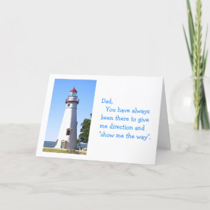 Cartão De Agradecimento "Feliz Pai de aniversário", foto do farol
