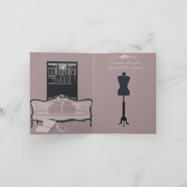 Cartão De Agradecimento Feliz para sempre após a placa (Interior)