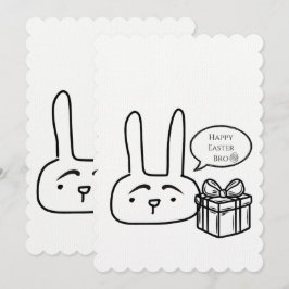 Cartão De Agradecimento Felz pascoa Bro Bunny