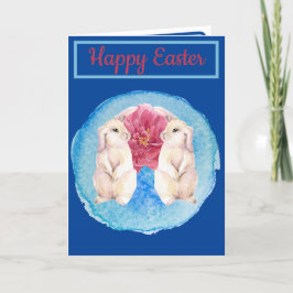 Cartão De Agradecimento Felz pascoa De Seus Pequenos Bunnies