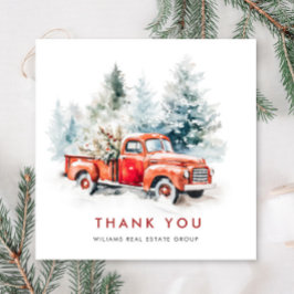 Cartão De Agradecimento Feriado Corporativo de Natal de Caminhão de Fazend