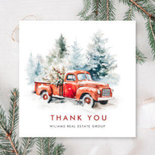 Cartão De Agradecimento Feriado Corporativo de Natal de Caminhão de Fazend