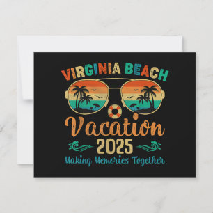 Cartão De Agradecimento Férias na Praia de Virginia 2025 Amigos Família Ve