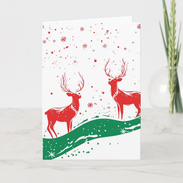 CARTÃO DE AGRADECIMENTO FERIDAY REINDEER #1 (Frente)