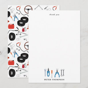 Cartão De Agradecimento Ferramentas Automotivas Mecânicas De Automóveis