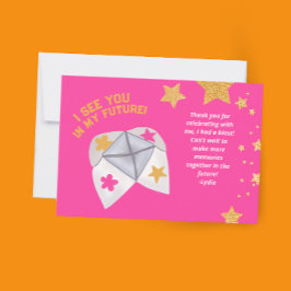 Cartão De Agradecimento Festa da Fortuna dos anos 90 Obrigado