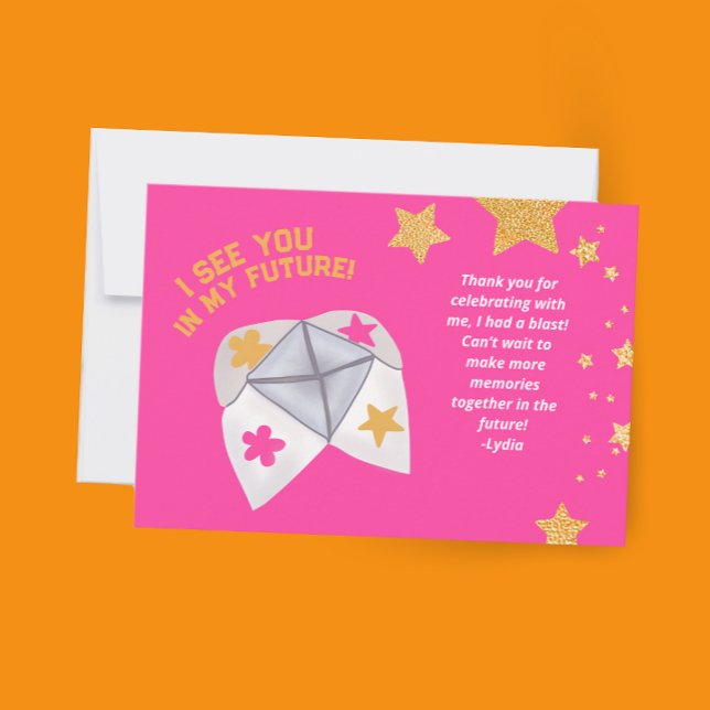 Cartão De Agradecimento Festa da Fortuna dos anos 90 Obrigado (Criador carregado)