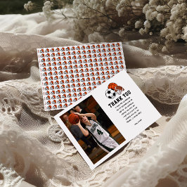 Cartão De Agradecimento Festa de 2º Aniversário Tema Esportes Menino Nasci