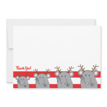 Festa de 7" x 5" de Natal Obrigado/2 lateral/plana