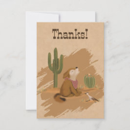 Cartão De Agradecimento Festa de Animais do Deserto do Cowboy Caprichoso