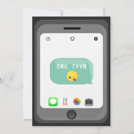 Cartão De Agradecimento Festa de Aniversário com Emoji