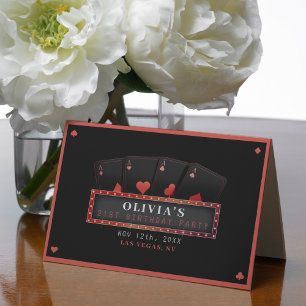 Cartão De Agradecimento Festa de aniversário de 21 anos de Ataque Vermelho