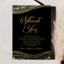 Festa de Aniversário de Ágata Preta e Dourada Eleg