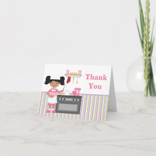 Cartão De Agradecimento Festa de aniversário de Baas Obrigado Afro-America