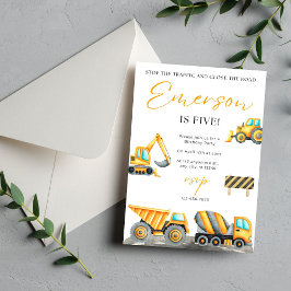 Cartão De Agradecimento Festa de Aniversário de Construção