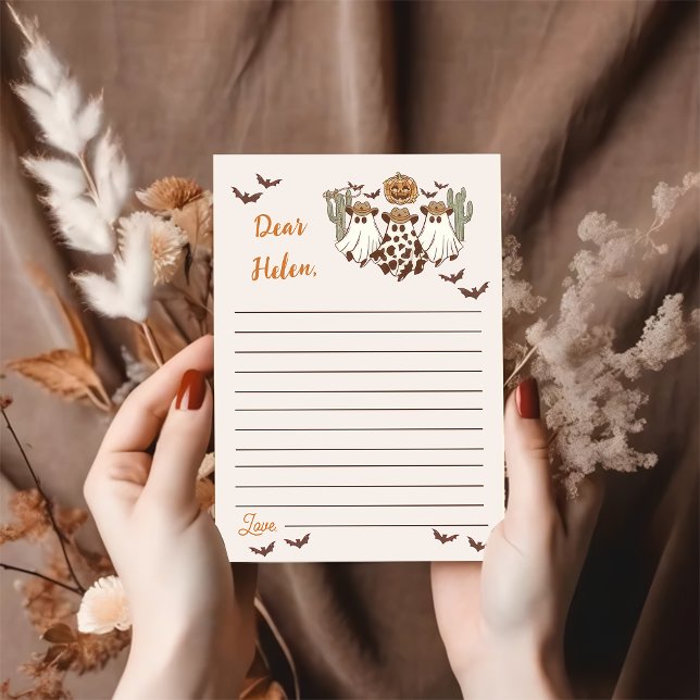 Cartão De Agradecimento Festa de aniversário de cowboy do Halloween Ociden (Criador carregado)