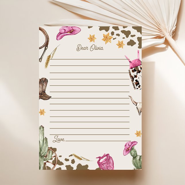 Cartão De Agradecimento Festa de aniversário de cowboy ocidental (Criador carregado)